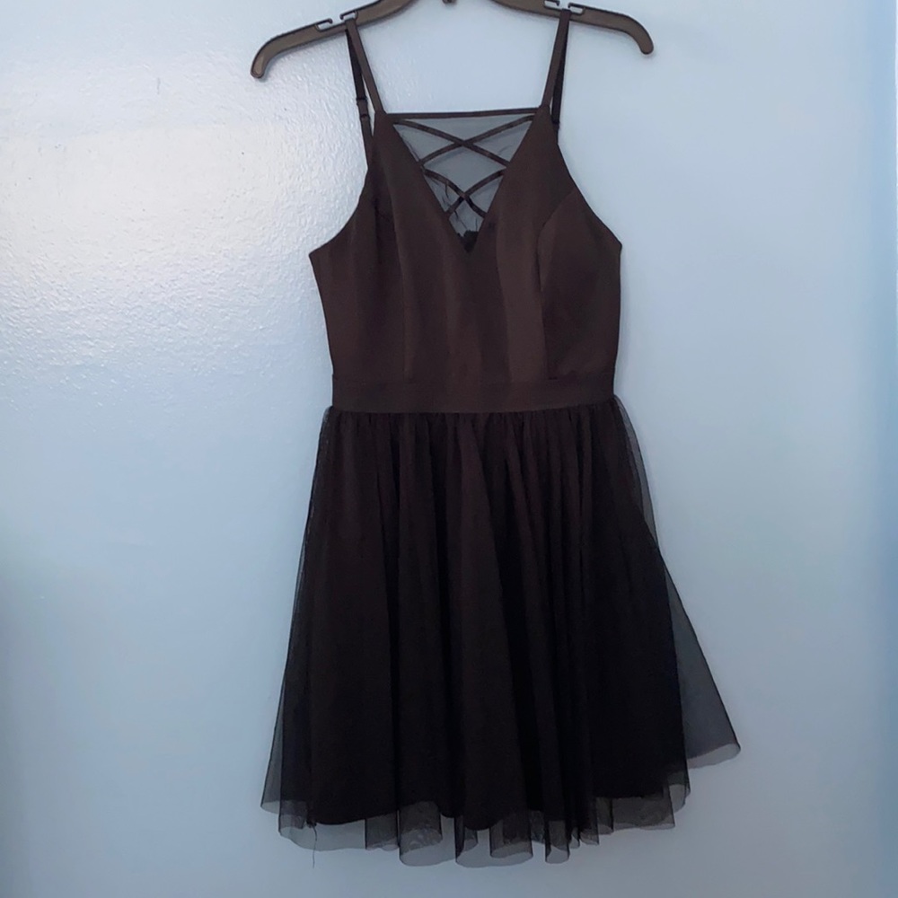 Medium Black Mesh Breast Lily Rose dress